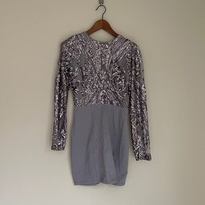 Harlequin Romance Sequin Bodycon Dress